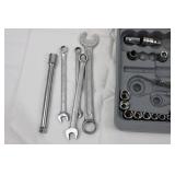 SEARS CRAFTSMAN Socket Set with Wrenches in Gray Case