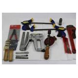 Vintage Hand Tools Lot - IRWIN Quick-Grip Clamps, Milwaukee Clipper Wire Stripper, Proto