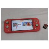 Nintendo Switch Console - Pink/Coral with Mario Kart 8 Deluxe Cartridge