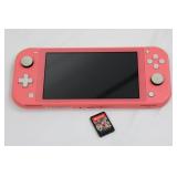 Nintendo Switch Console - Pink/Coral with Mario Kart 8 Deluxe Cartridge
