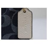 Coach Signature Canvas Crossbody Bag - Navy Monogram with Rainbow Strap