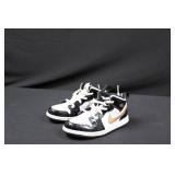 Air Jordan 1 Retro High OG - Toddler US 10C Black/White with Gold Swoosh
