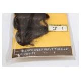 Cleopatra 22 Inch French Deep Wave Bulk Remy Hair Color 4 - 2 Bundles & Velvet Edges