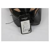 Bebe Girls Black Patent Leather Flats With Crystal Buckle - Size 9 Kids