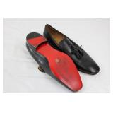 Christian Louboutin Black Leather Tassel Loafers - Size 42 - Made in Italy