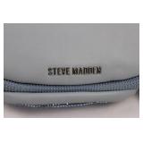 Steve Madden Denim Blue Crystal-Embellished Crossbody Bag with Chain