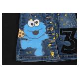 Wonder Nation Denim Jumper Dress 2T - Cookie Monster Graphic