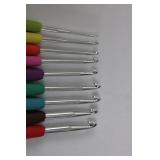 Piccasso Crochet Kit with Yarn & Colorful Hooks in Blue Carry Bag