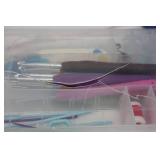 Piccasso Crochet Kit with Yarn & Colorful Hooks in Blue Carry Bag