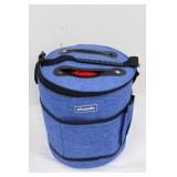 Piccasso Crochet Kit with Yarn & Colorful Hooks in Blue Carry Bag