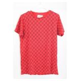 Gucci Red T-Shirt - All-Over GG Logo Print - Made in Italy, Size M