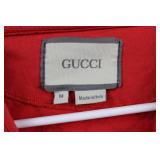 Gucci Red T-Shirt - All-Over GG Logo Print - Made in Italy, Size M