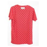 Gucci Red T-Shirt - All-Over GG Logo Print - Made in Italy, Size M