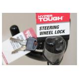 Hyper Tough Steering Wheel Lock - Vehicle Security Lock with Keys