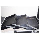 Flight Case with Fold-Out Tray System - Black with Aluminum Edges (15 x 10 x 20 in)