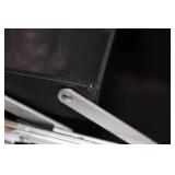 Flight Case with Fold-Out Tray System - Black with Aluminum Edges (15 x 10 x 20 in)