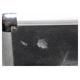 Flight Case with Fold-Out Tray System - Black with Aluminum Edges (15 x 10 x 20 in)