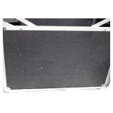 Flight Case with Fold-Out Tray System - Black with Aluminum Edges (15 x 10 x 20 in)
