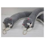 Magzo Door Draft Stopper Weighted - Cat Plush, 40in Long Total of 2