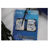 Black MOLLE Tactical Backpack with American Flag Patch and First Aid Essentials Kit