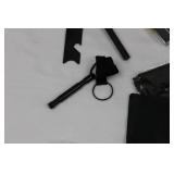 Black MOLLE Tactical Backpack with American Flag Patch and First Aid Essentials Kit