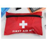 Black Tactical Backpack with MOLLE - 2L Hydration Bladder, First Aid Kit, Poncho & Survival Gear