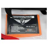 Black Tactical Backpack with MOLLE - 2L Hydration Bladder, First Aid Kit, Poncho & Survival Gear