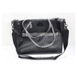 Steve Madden Black Pebbled Leather Tote with Removable Crossbody Strap