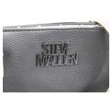 Steve Madden Black Pebbled Leather Tote with Removable Crossbody Strap