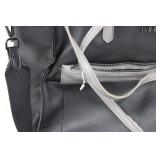 Steve Madden Black Pebbled Leather Tote with Removable Crossbody Strap