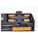 Wooden-Handled Carving & BBQ Tool Set in Plastic Case - Multi-Piece