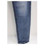 Rock Revival Jeans - Embroidered Back Pockets, Medium Blue Denim, Size 30