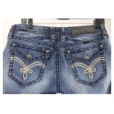 Rock Revival Jeans - Embroidered Back Pockets, Medium Blue Denim, Size 30