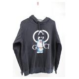 Gucci Black Hoodie with Doraemon Graphic - Drawstring Hood