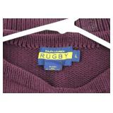 Ralph Lauren Rugby Burgundy Knit Sweater - Size L