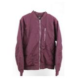 H&M Bomber Jacket - Maroon - Size M - Zip Front