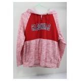 New Era Cardinals Hoodie XL - Red Heather Zip Front Sweatshirt