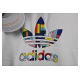 Adidas Rainbow Trefoil Hoodie & Cap - White, Large