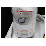 Adidas Rainbow Trefoil Hoodie & Cap - White, Large