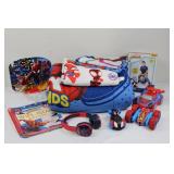 Spider-Man Kids Bedding Set with Pillow & Blanket, Wipe-Clean Activities Book, Hoop & Cars
