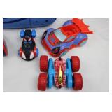 Spider-Man Kids Bedding Set with Pillow & Blanket, Wipe-Clean Activities Book, Hoop & Cars