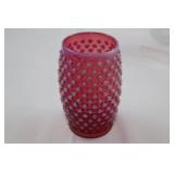 Fenton Cranberry Opalescent Hobnail Tumblers - 6-Piece Set