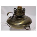 Fenton Vintage Cranberry Bowknots Wild Rose Lamp