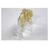 Cobalt Blue and Striped Hand-Blown Dolphin Art Glass (Lot of 2)