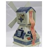 Delft Blue Ceramic Musical Moving Windmill "Sound of Music"