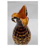 Vintage Hand-Blown Art Glass Vase - Tortoise Pattern