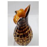 Vintage Hand-Blown Art Glass Vase - Tortoise Pattern
