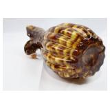 Vintage Hand-Blown Art Glass Vase - Tortoise Pattern