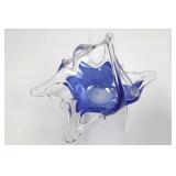 Murano-Style Blue Hand-Blown Starfish Art Glass
