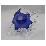 Murano-Style Blue Hand-Blown Starfish Art Glass